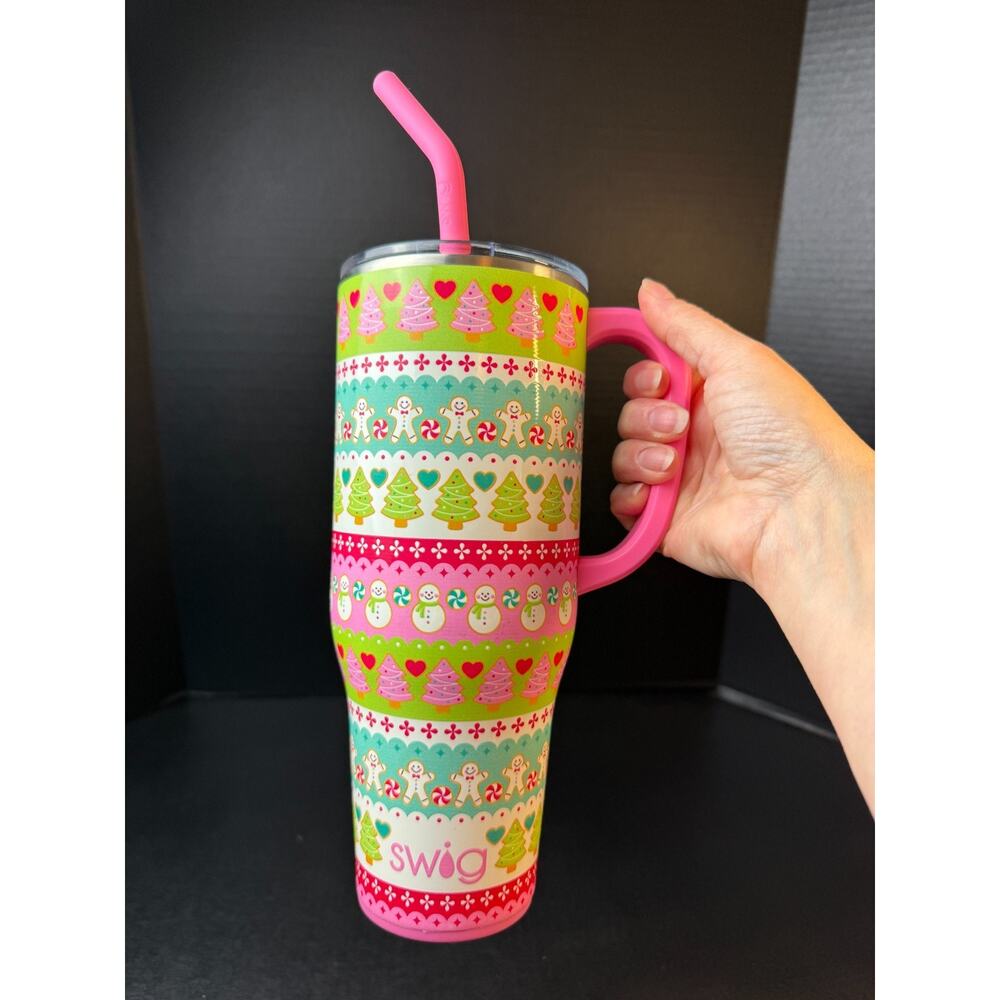 Swig Life 40oz Mega Mug Tumbler with Handle and Straw Cookie Jar